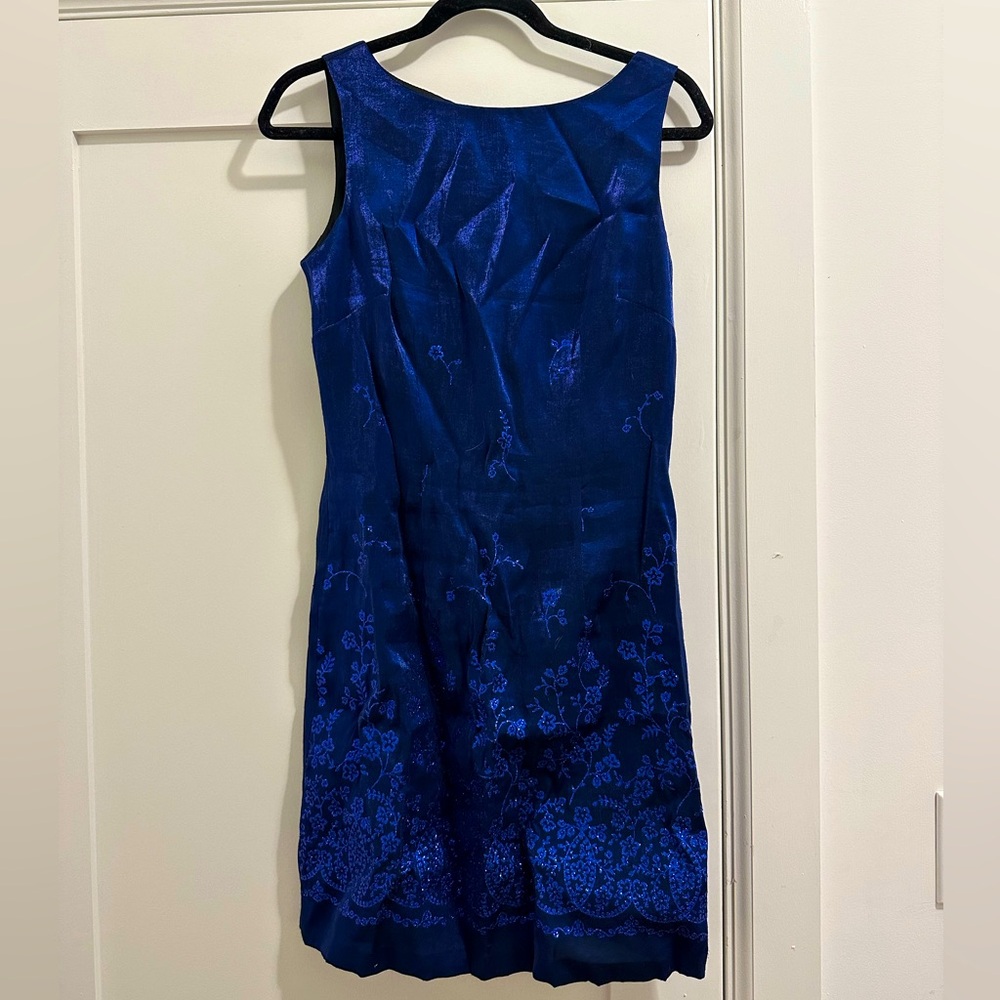 CDC Caren Desiree Company Blue Sequin Mini Dress